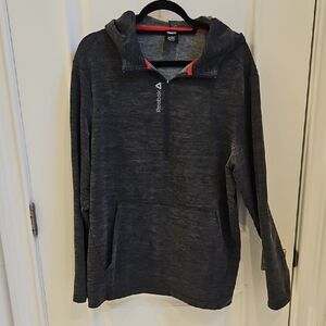 Reebok Charcoal‎ Quarter-Zip Hoodie